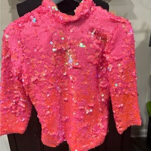 Milly Fuchsia Sequin Blouse